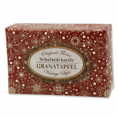 Sheep milk soap 150g "Vintage motif 182", Pomegranate 
