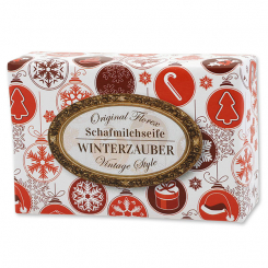 Sheep milk soap 150g "Vintage motif 46", Winter magic 