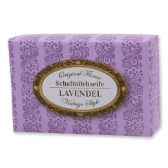 Sheep milk soap 150g "Vintage motif 60", Lavender 