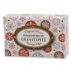 Sheep milk soap 150g "Vintage motif 96", Pomegranate 