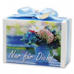 Sheep milk soap 150g in a box "Nur für Dich", Forget Me Not 