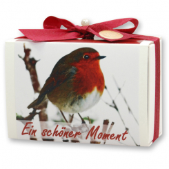 Sheep milk soap 150g in a box "Ein schöner Moment", Pomegranate 