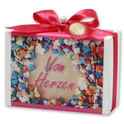 Schafmilchseife eckig 150g in Schachtel "Von Herzen", Lotus 