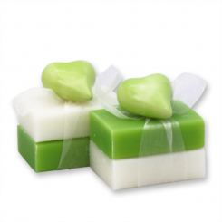 Sheep milk guest soap 25g decorated with a heart, Classic/pear 