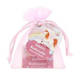 Sheep milk soap square 25g in organza bag "Einhorn Badezauber", Flower magic 