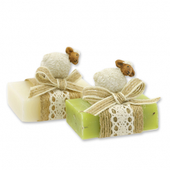 Sheep milk guest soap 25g decorated with a sheep, Classic/verbena 