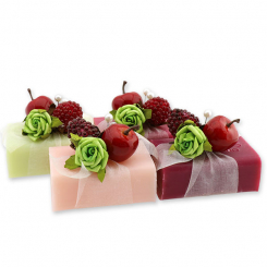 Sheep milk soap 100g decorated with fruits, sorted 