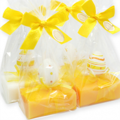 Sheep milk soap 100g decorated with an easter egg in a cellophane, Classic/honey 
