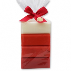 Schafmilchseife eckig 4x100g in Cello, sortiert 