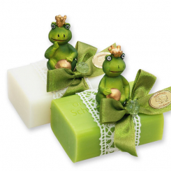Sheep milk soap 100g, decorated with a frog prince, Classic/pear 