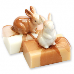 Sheep milk soap 100g decorated with a rabbit, Classic/quince 