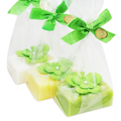 Sheep milk soap 100g, decorated with a butterfly in a cellophane, sorted 