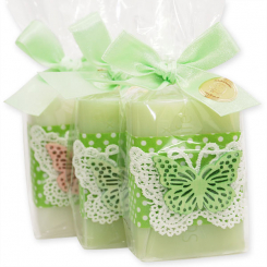 Sheep milk soap 100g, decorated with a butterfly in a cellophane, sorted 