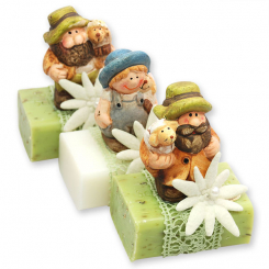 Sheep milk soap 100g, decorated with a shepherd, Classic/verbena 