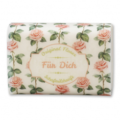 Sheep milk soap 100g "Für Dich", Christmas rose white 