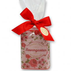 Sheep milk soap 100g in a cellophane bag "Rosengarten", Rose 