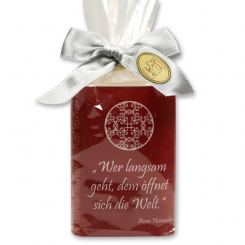 Schafmilchseife eckig 100g "Motiv Betlehem", Weihrauch 