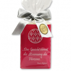 Schafmilchseife eckig 100g "Motiv Weihrauch mit Rosenblüten", Weihrauch 