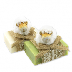 Sheep milk soap 150g decorated with a sheep, Classic/Verbena 
