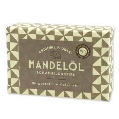 Schafmilchseife eckig 150g, "Handmade Paper" Mandelöl 