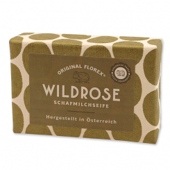 Sheep milk soap 150g, "Handmade Paper" Wild rose with petals 