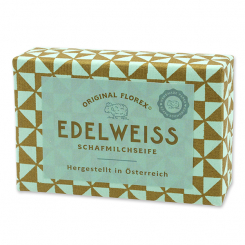 Schafmilchseife eckig 150g, "Handmade Paper" Edelweiß 