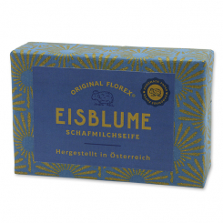 Schafmilchseife eckig 150g, "Handmade Paper" Eisblume 