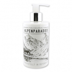 Body milk with organic sheep milk 250ml in a dispenser "Alpenparadies", Edelweiss 