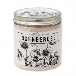 Bath salt 300g in a container "Schneerose", Christmas Rose White 