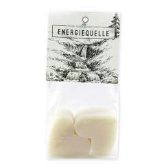 Sheep milk soap heart 4x23g in a cellophane "Energiequelle", Edelweiss 