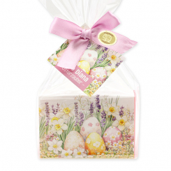 Schafmilchseife eckig 150g "Osterzauber Motiv 2" in Cello, Rose Diana 