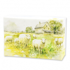 Schafmilchseife eckig 150g "Naturzauber Motiv 4", Eisenkraut 