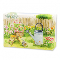Schafmilchseife eckig 150g "Gartenzauber Motiv 6", Rose Diana 