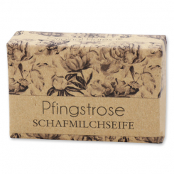 Schafmilchseife eckig 150g "blühendes Erwachen", Pfingstrose 