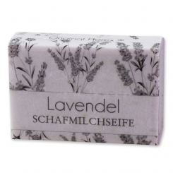 Schafmilchseife eckig 150g "blühendes Erwachen", Lavendel 