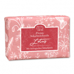 Sheepmilk soap 150g packed with florentine-sleeve, lotus 