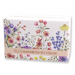 Sheep milk soap 150g 'Blütenzart' with design 10, Classic 