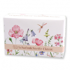 Sheep milk soap 150g 'Blütenzart' with design 5, Classic 