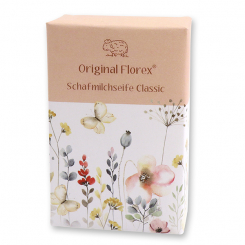 Sheep milk soap 150g 'Blütenzart' with design 3, Classic 