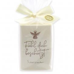 Schafmilchseife eckig 150g "Fühl dich beschützt - Schutzengel", Classic 
