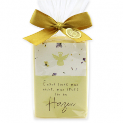 Sheep milk soap 150g "Engel sieht man nicht,...", Swiss pine 