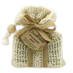 Sheep milk soap 150g packed in a soap holder "feel-good time", Verbena 