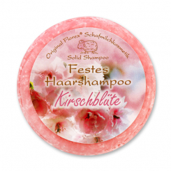 Festes Haarshampoo mit Schafmilch 58g in Folie, Kirschblüte 