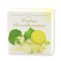Festes Haarshampoo mit Schafmilch 58g in Papier-Schachtel, Lindenblüte 