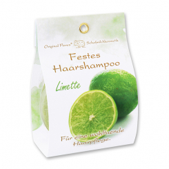 Festes Haarshampoo mit Schafmilch 58g in Papier-Tasche, Limette 