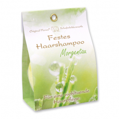 Festes Haarshampoo mit Schafmilch 58g in Papier-Tasche, Morgentau 