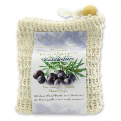 Solid hair shampoo with sheep milk 58g in a sisal wash bag, Juniper Berry 
