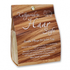 Spezialseife kaltgerührt 100g Papier-Tasche, Haarseife 