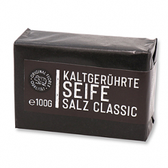 Cold-stirred soap 100g "Black Edition" black, Salt classic 