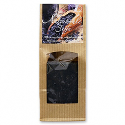 Cold-stirred plant oil soap 100g in a brown bag, Activated charcoal 